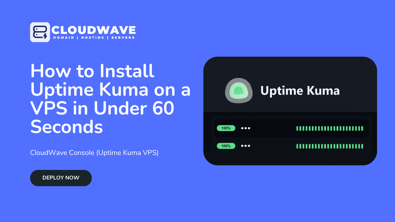 Install Uptime Kuma on VPS in Under 60 Seconds