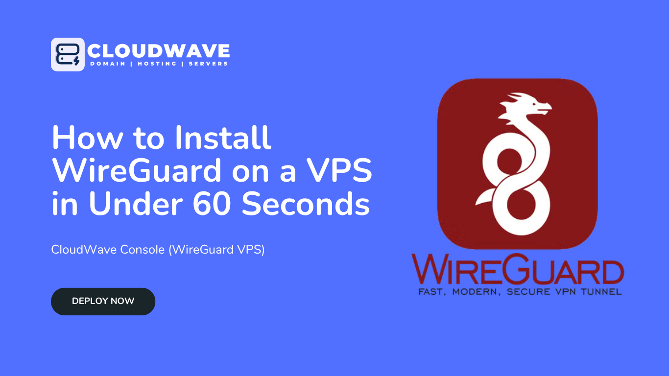 Install WireGuard on VPS in 60 Seconds